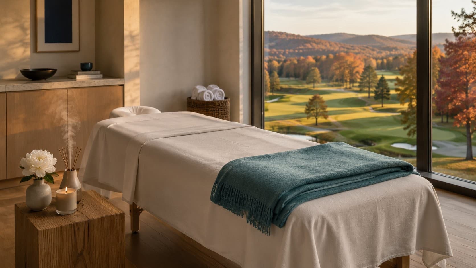 Treatment room overlooking Panther Valley